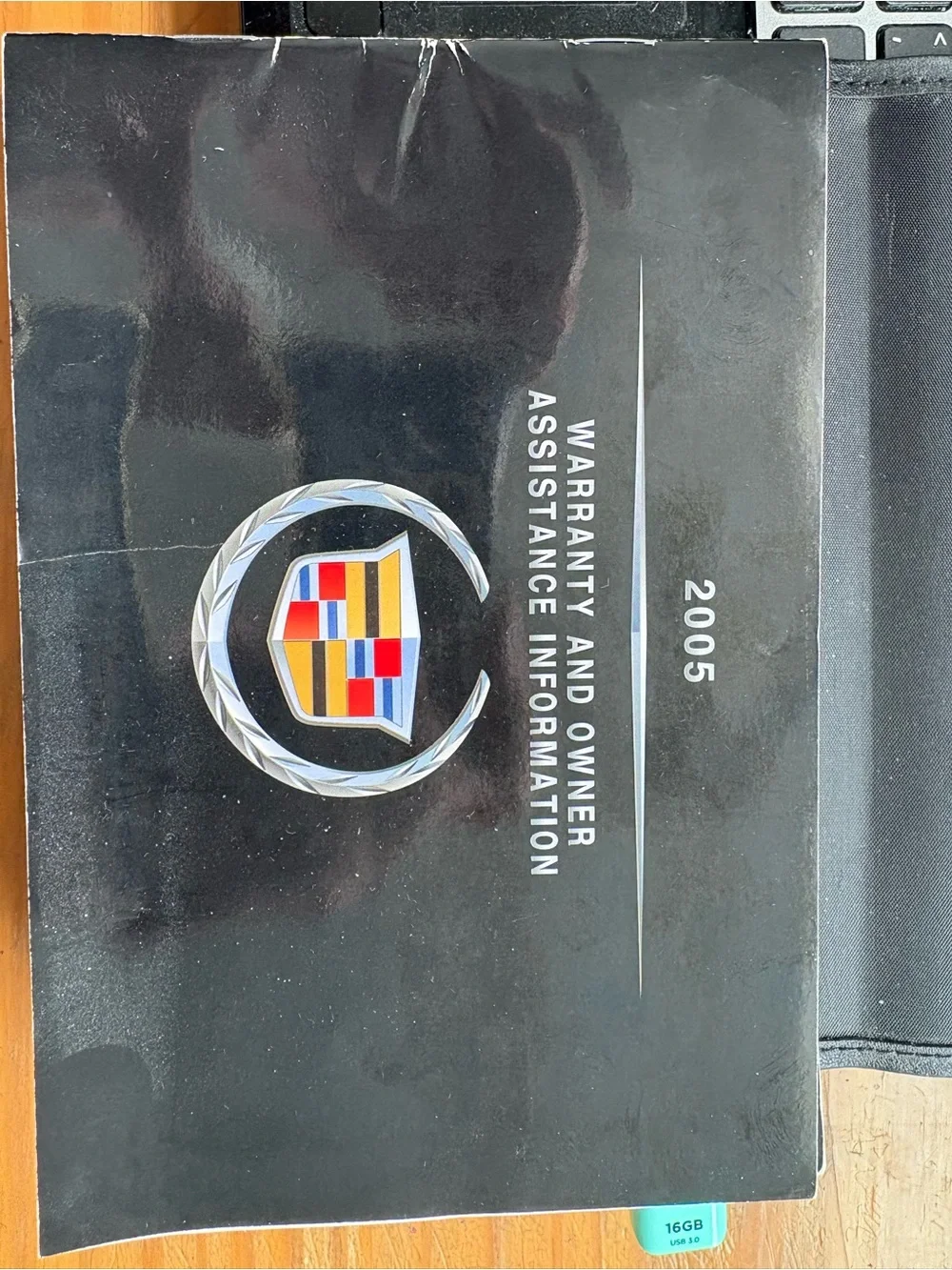 Cadillac 2005 CTS Embossed Leather Document Folio with Cadillac owners Manuals